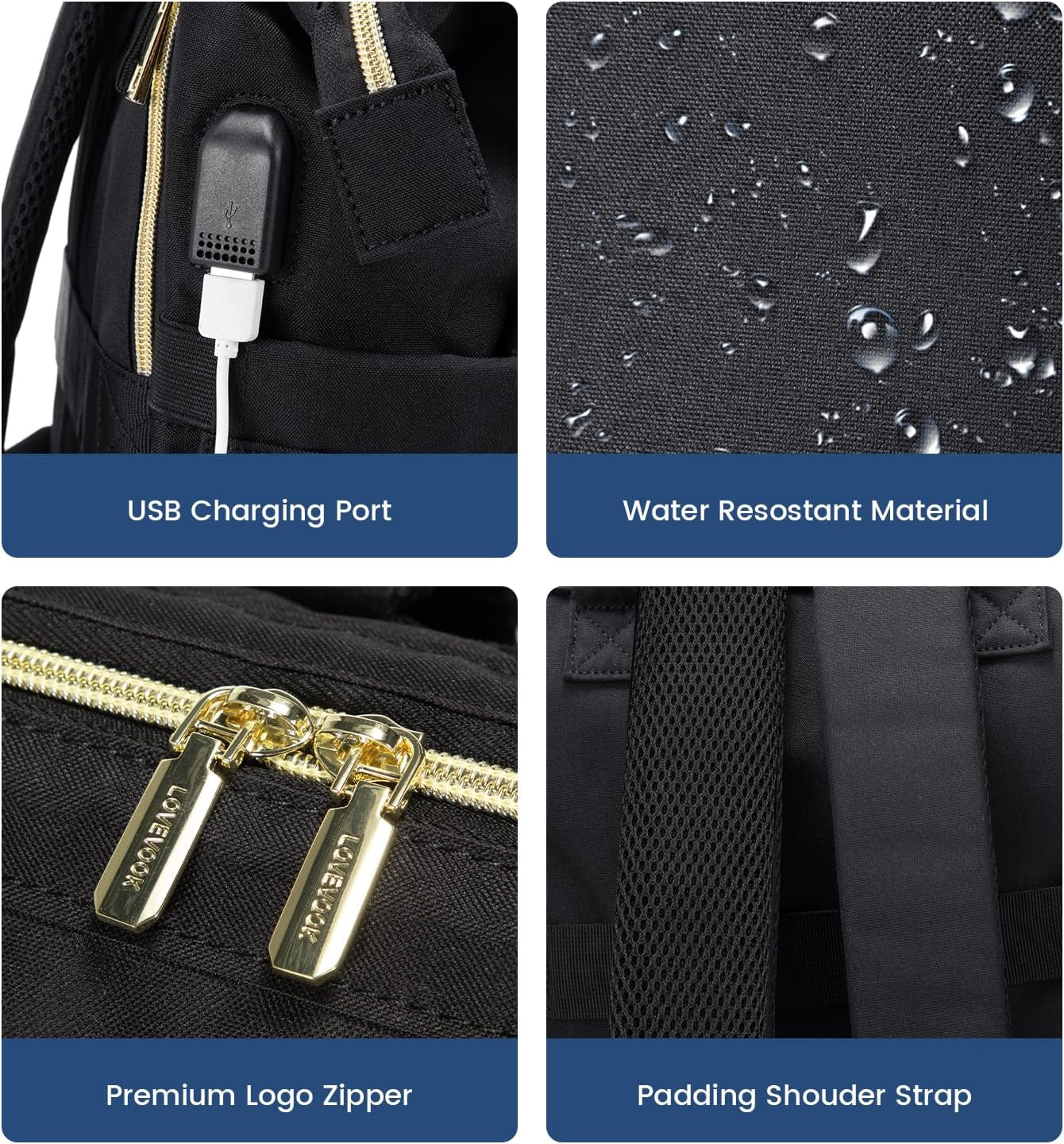 Stylish and Functional Laptop Backpack for Women - 15.6 Inch Waterproof Anti-Theft Travel Bag with USB Charging Port, Perfect for Teachers and Nurses