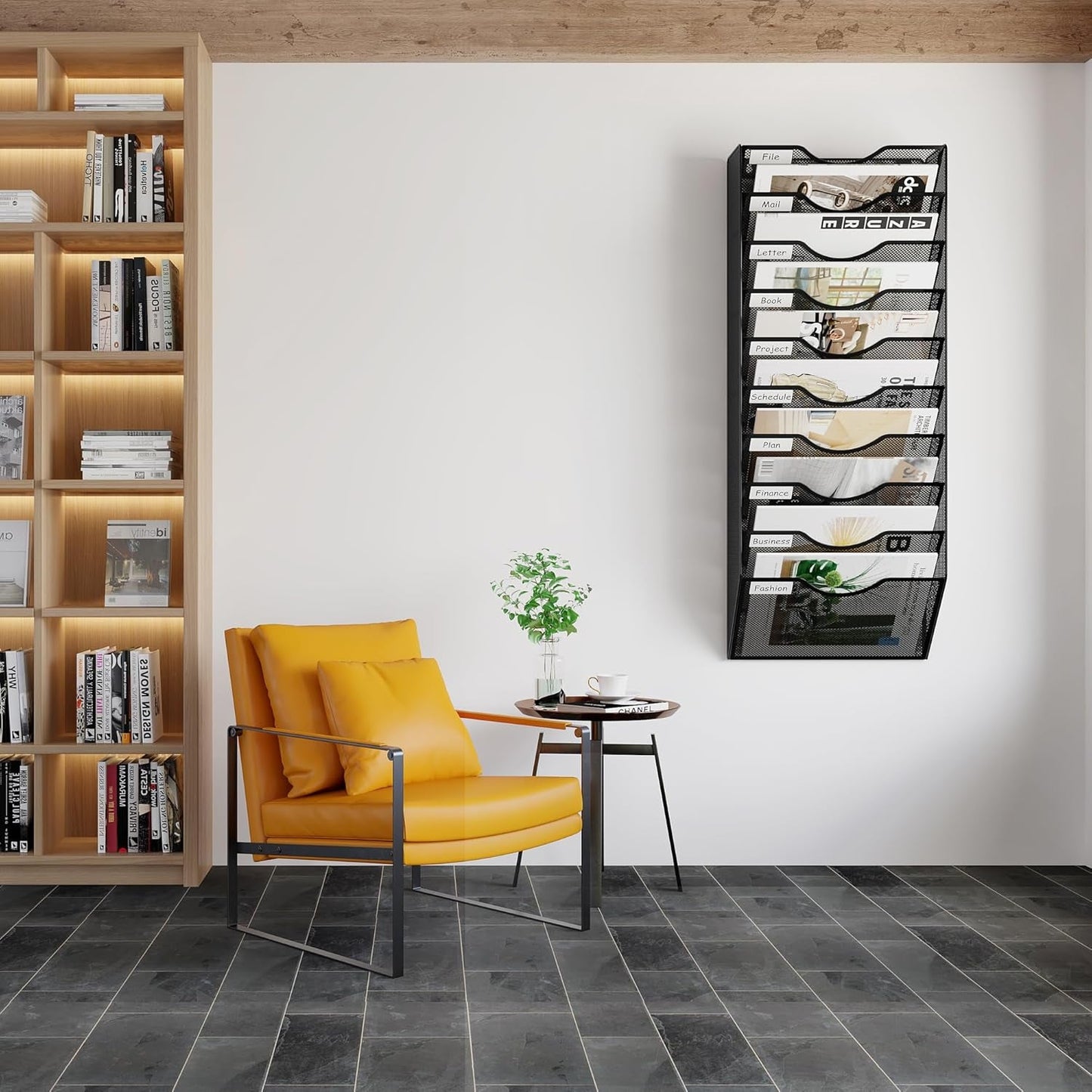 Maximize Your Space with the 10 Pocket Black Mesh Wall File Organizer - Perfect for Home, Office, and Classroom! - Journey Must Haves