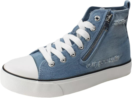 Step Up Your Style with Women's Trendy Platform High Top Sneakers - Soft Corduroy or Faux Lamb's Fur, Memory Foam Comfort!