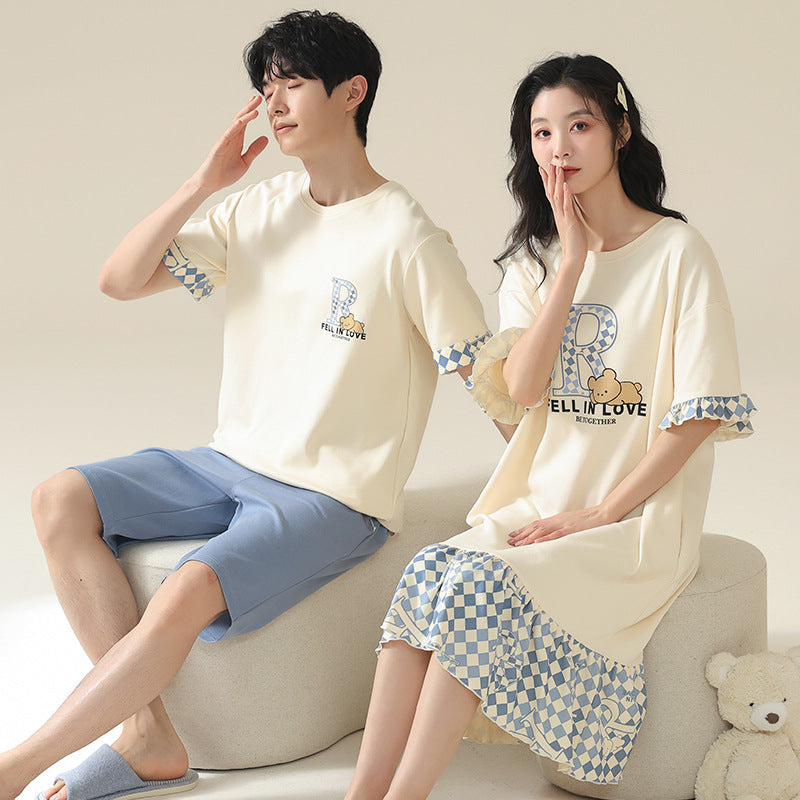 Casual outerwear couple home wear