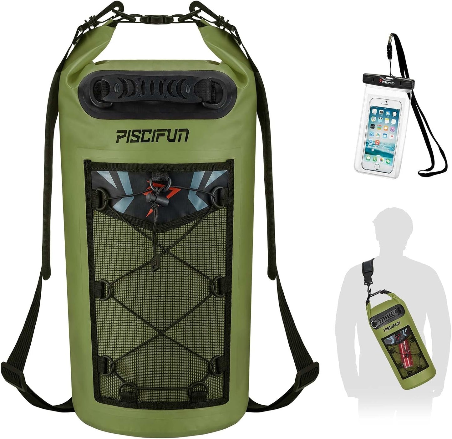 Ultimate Waterproof Dry Bag Backpack - 10L/20L/30L/40L with Floating Capability & Waterproof Phone Case for Kayaking, Fishing, and Adventure