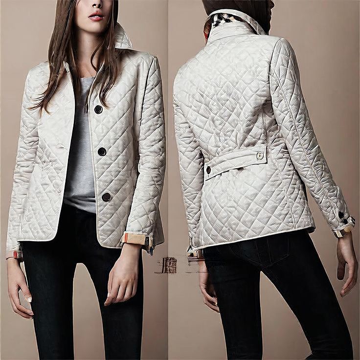 Fitted and warm cotton-padded jacket