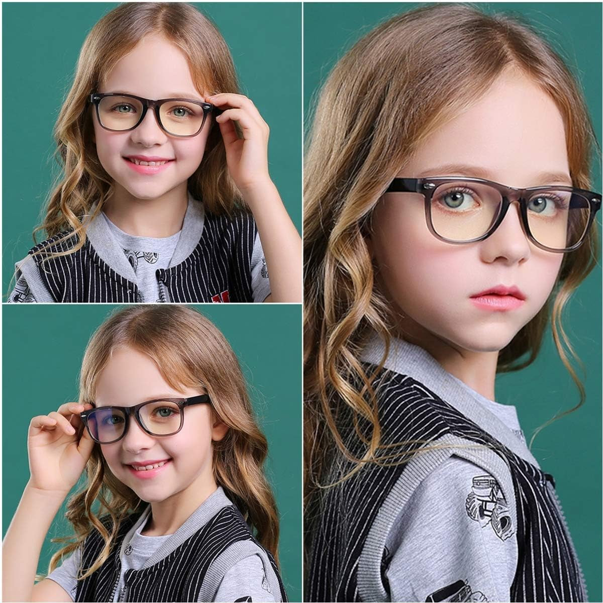 Protect Your Child's Eyes with Our Stylish 2-Pack of Blue Light Blocking Glasses for Kids Ages 3-9 - Anti Blue Light & Headache Relief in Transparent Black and Pink