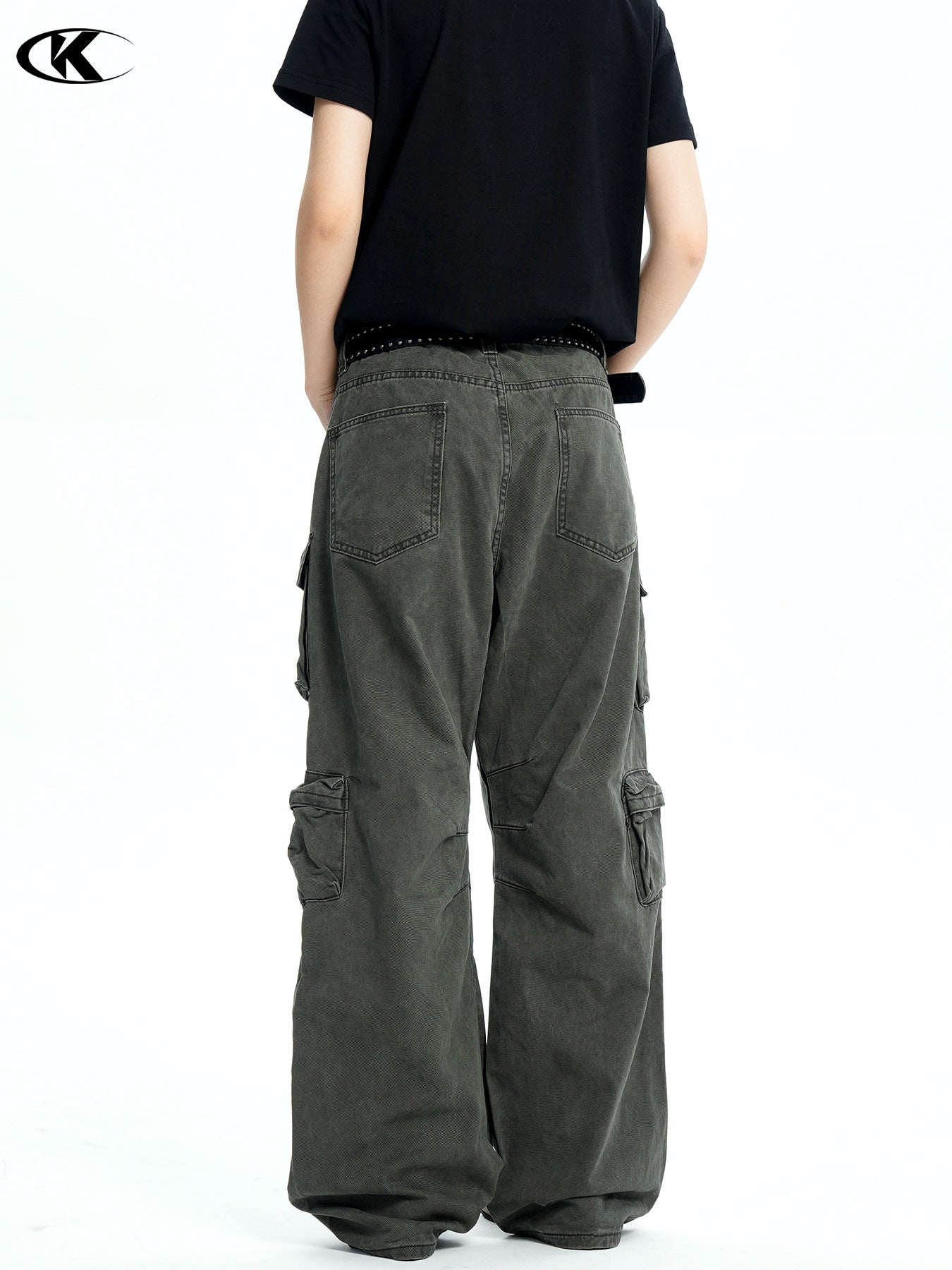 Unisex Heavyweight Cotton Cargo Pants with Multi-Pockets