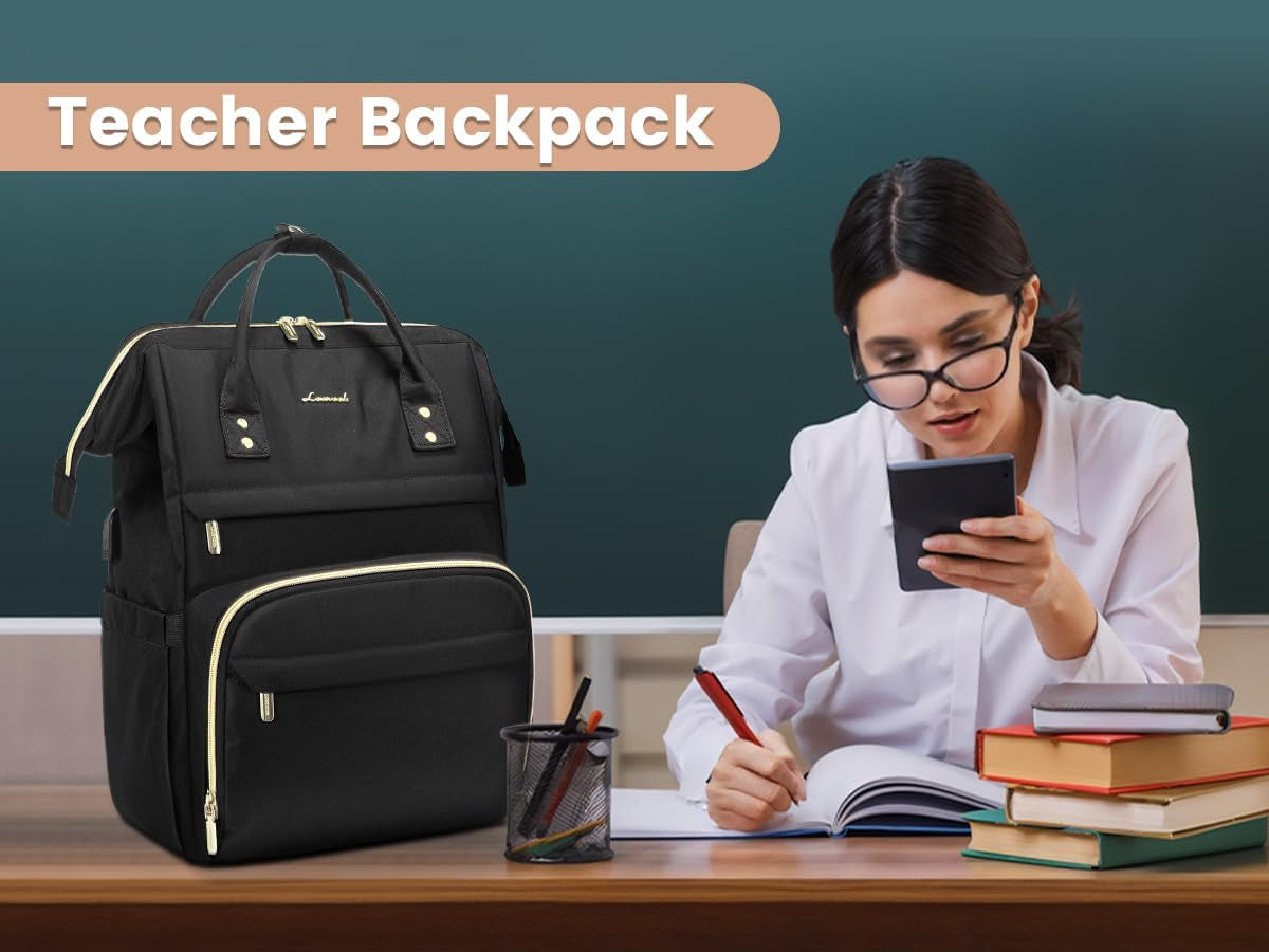Stylish and Functional Laptop Backpack for Women - 15.6 Inch Waterproof Anti-Theft Travel Bag with USB Charging Port, Perfect for Teachers and Nurses