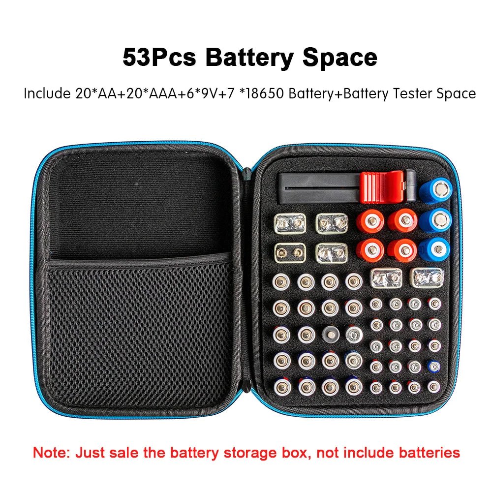 18650 Battery Tester + Portable Storage Protective Case Box for Aaa/Aa/18650/9V Battery Organizer Container Cover for Battery - Journey Must Haves
