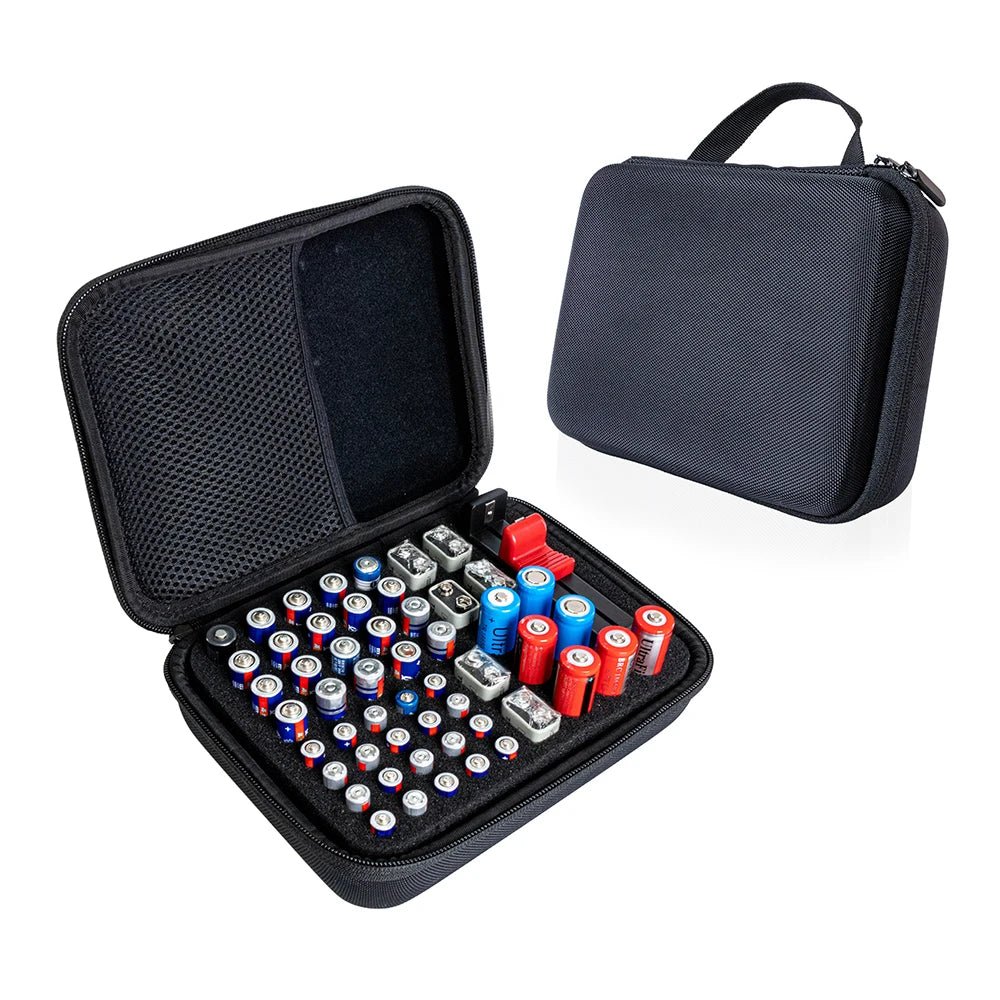 18650 Battery Tester + Portable Storage Protective Case Box for Aaa/Aa/18650/9V Battery Organizer Container Cover for Battery - Journey Must Haves