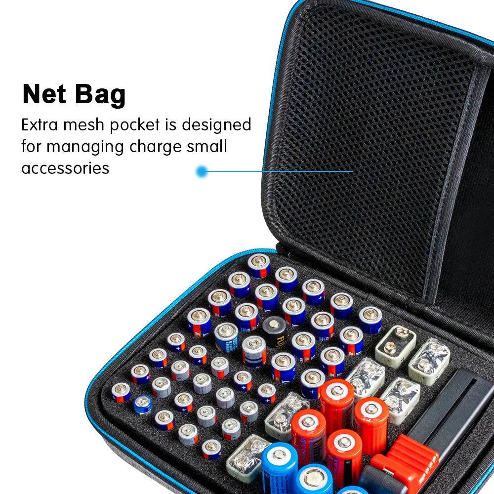 18650 Battery Tester + Portable Storage Protective Case Box for Aaa/Aa/18650/9V Battery Organizer Container Cover for Battery - Journey Must Haves