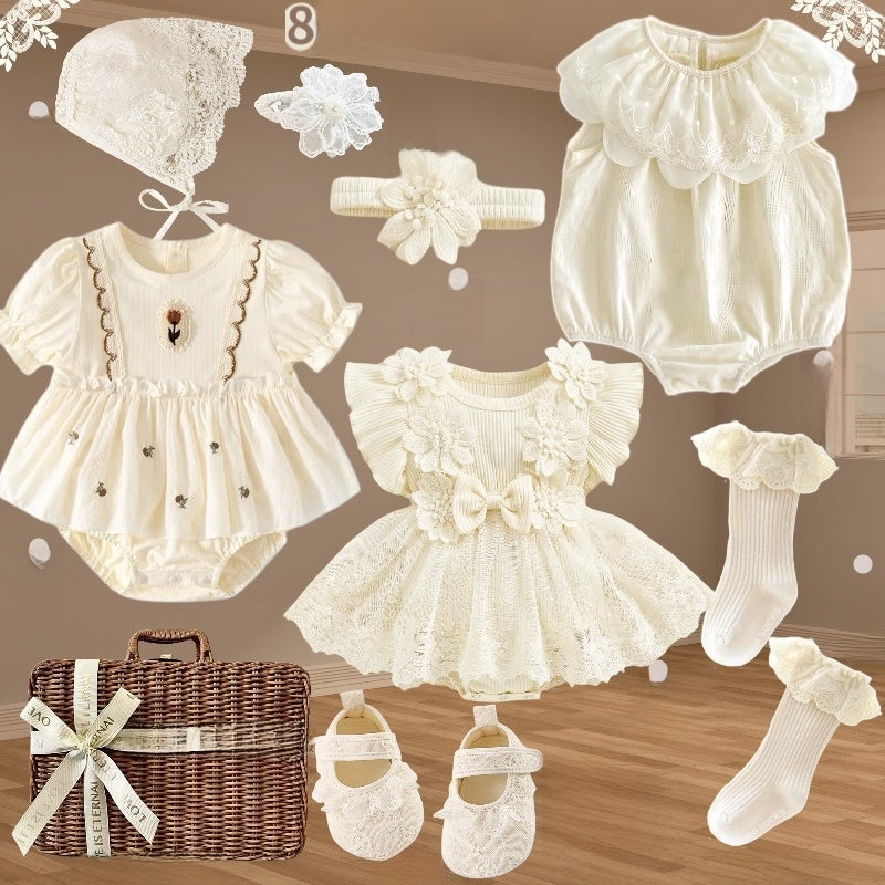 Baby Girl Lace Dress Set with Accessories