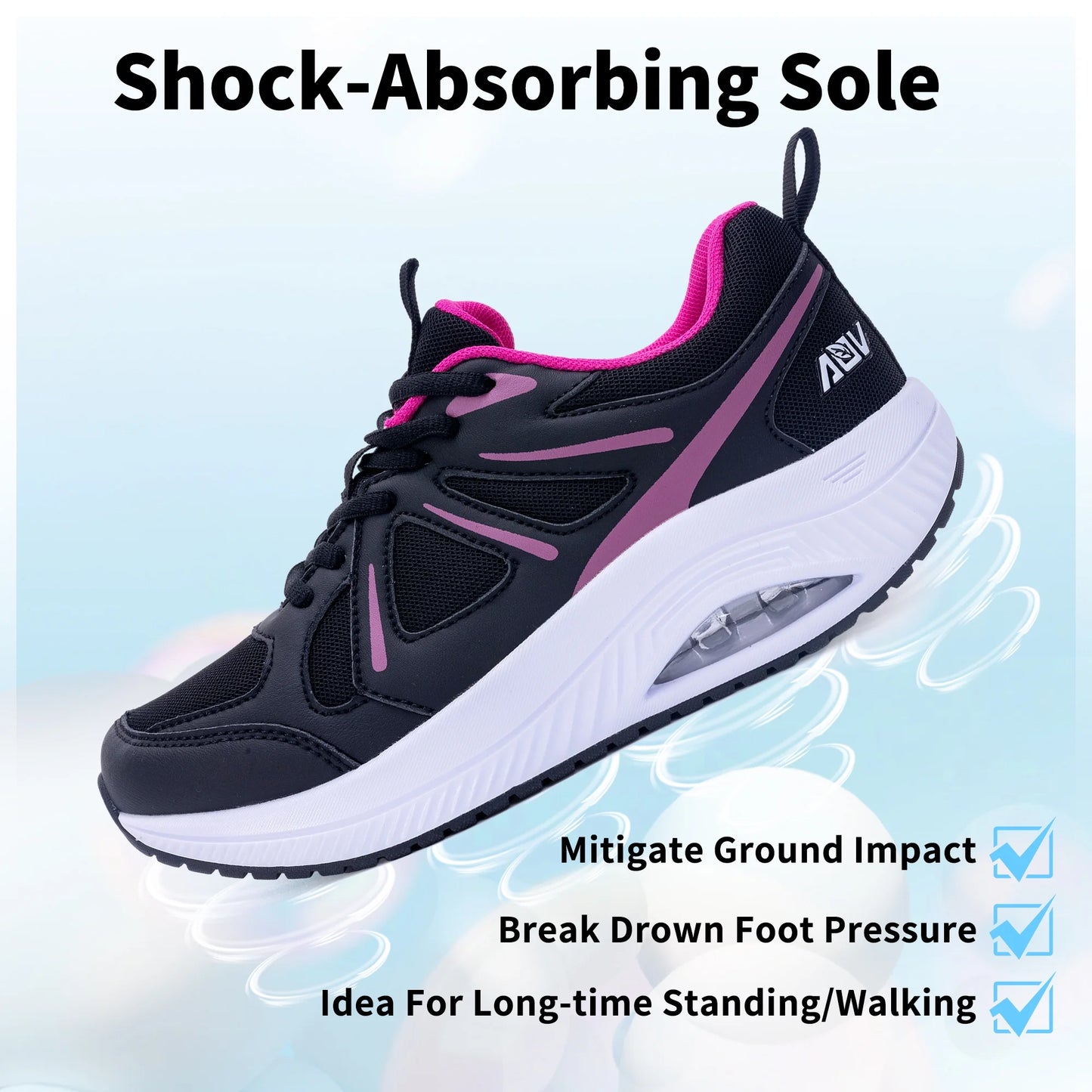 Step into Comfort: Women's Arch Support Wide Width Walking Sneakers for Plantar Fasciitis Relief - Stylish and Supportive Tennis Shoes in Sizes 6-11