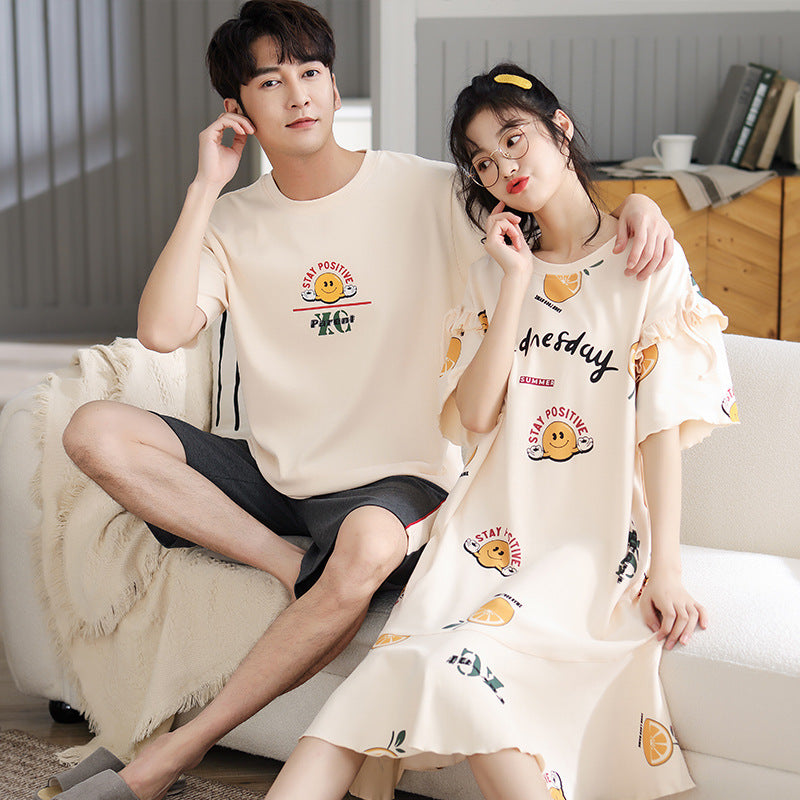 Casual outerwear couple home wear