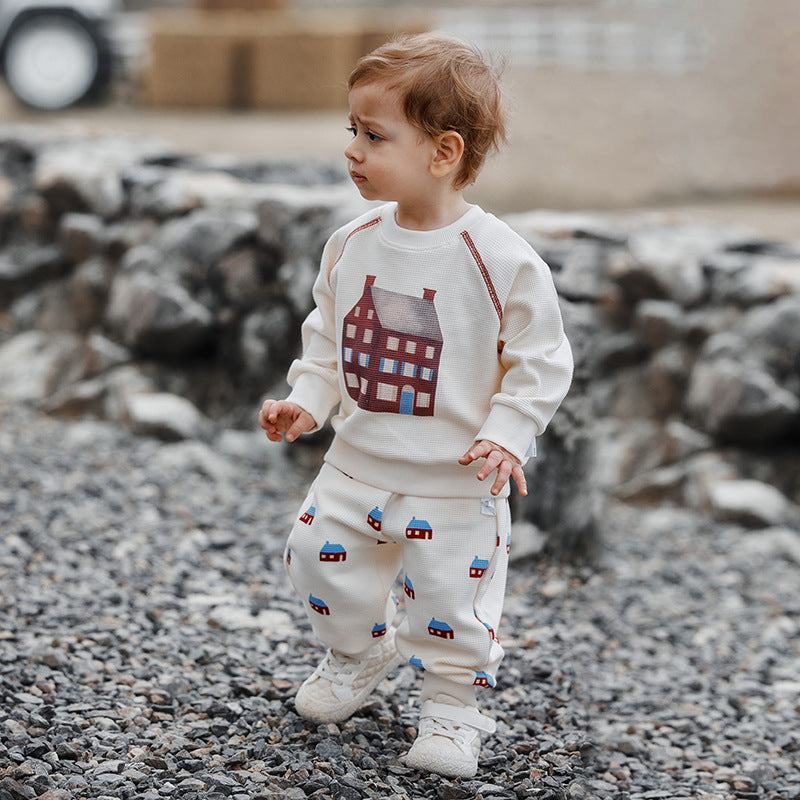 Cotton Baby Sweater Suit for Spring