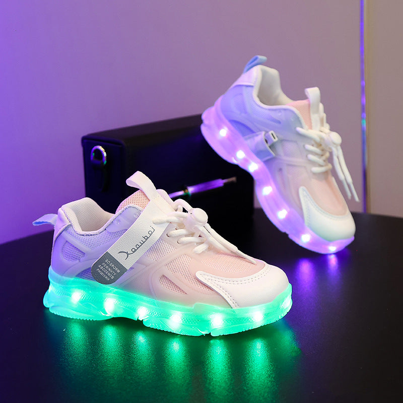 Rechargeable LED Light Up Shoes for Kids Boys Girls
