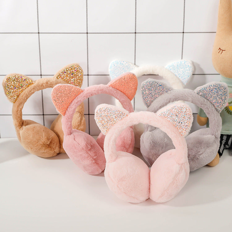 Creative Cat Ear Plush Earmuffs for Kids