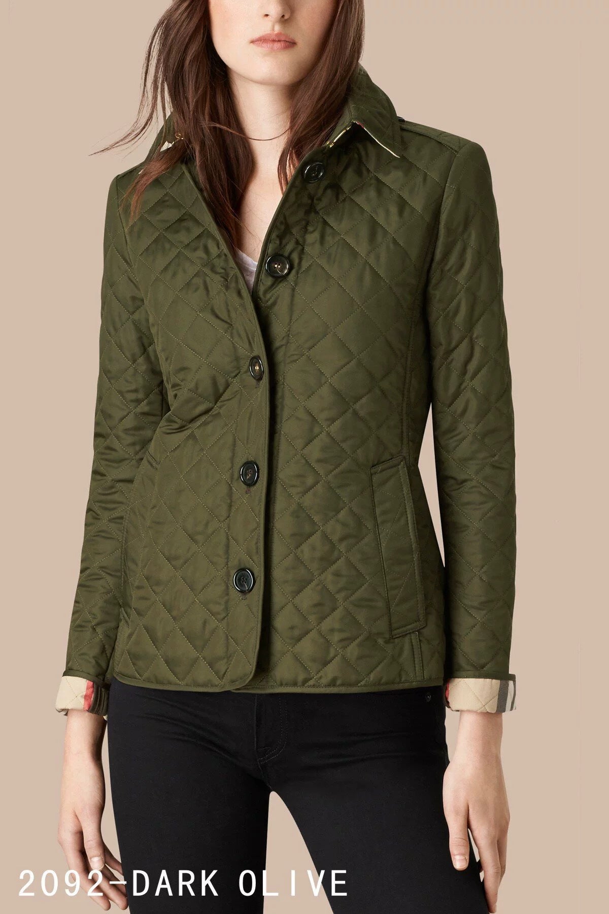 Fitted and warm cotton-padded jacket