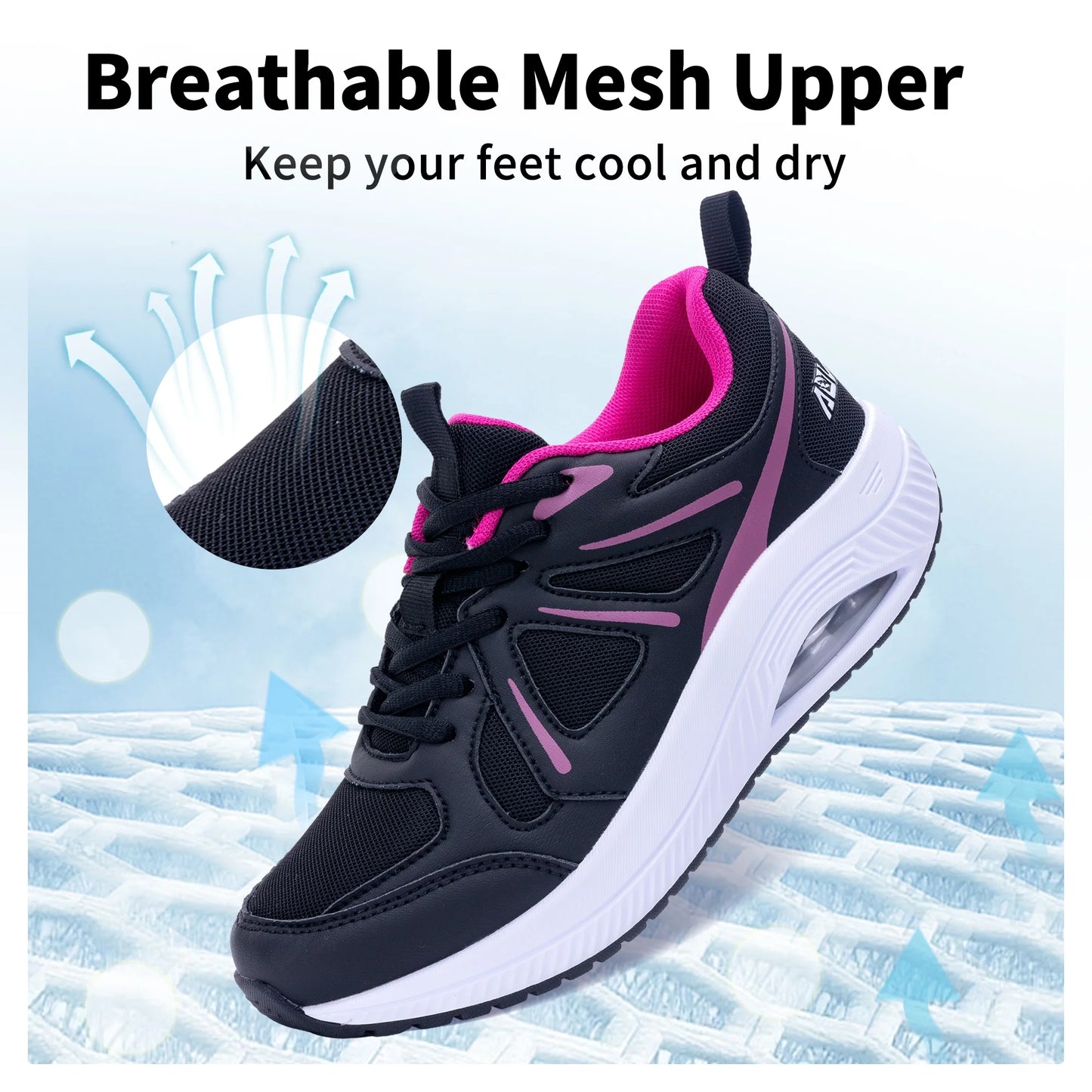 Step into Comfort: Women's Arch Support Wide Width Walking Sneakers for Plantar Fasciitis Relief - Stylish and Supportive Tennis Shoes in Sizes 6-11
