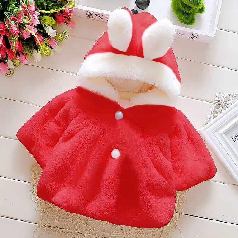 Girls Faux Fur Hooded Coat
