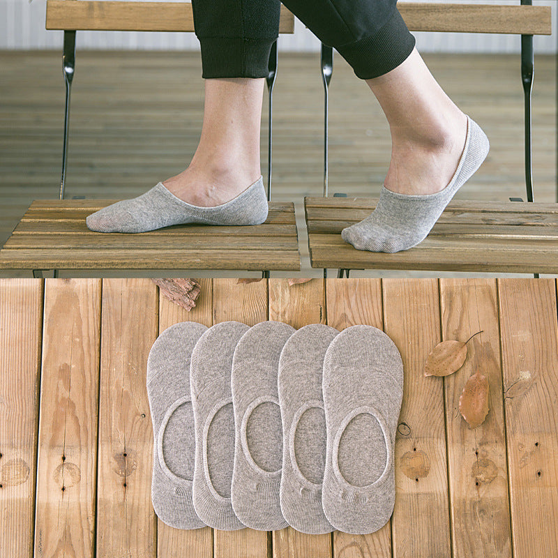 Men's Solid Color Cotton Socks