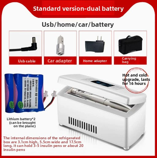 Rechargeable Dual-Purpose Mini Refrigerator for Car and Home