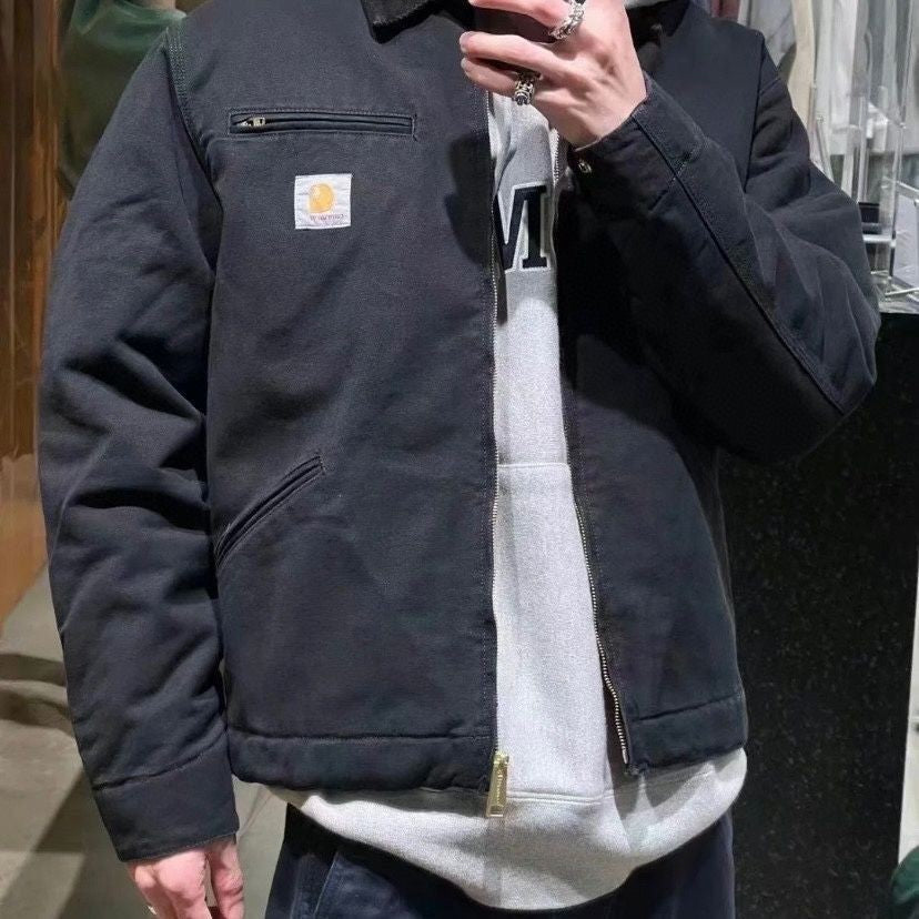 Heavyweight Cotton Lapel Jacket for Men and Women