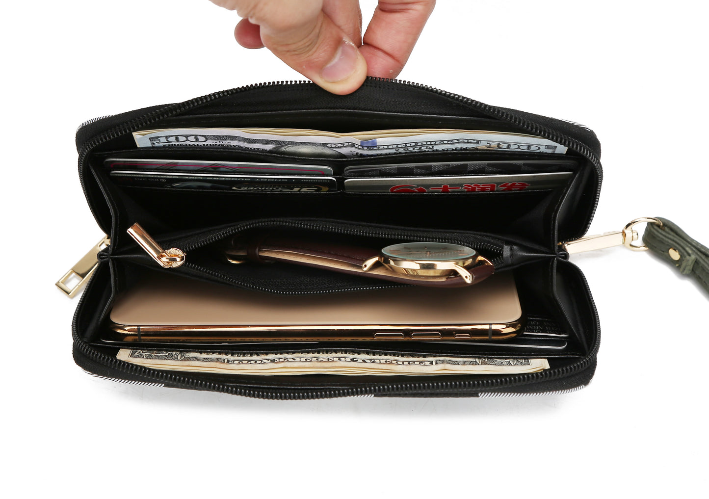 Stylish Bonita Checker Women's Tote Bag & Wallet Set - Luxurious Vegan Leather Shopper by Mia K in Checkered Cognac Brown