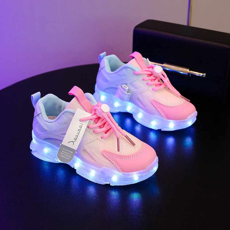 Rechargeable LED Light Up Shoes for Kids Boys Girls
