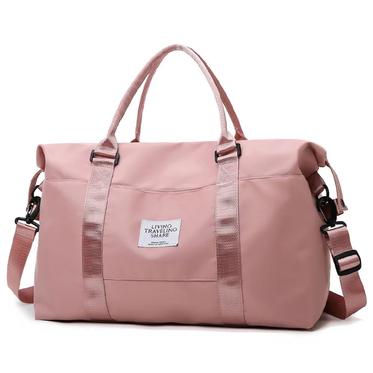 Stylish Pink Travel Duffel Bag - Perfect Gym Tote and Weekend Companion for Women
