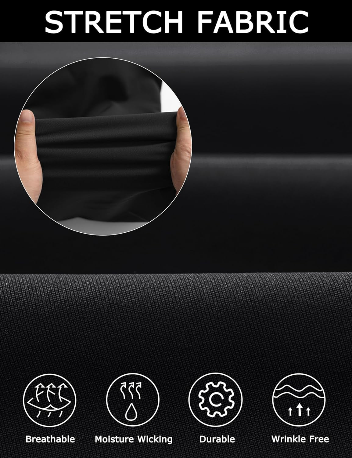 Elevate Your Style with Men's 4-Way Flex Stretch Slim Fit Dress Pants