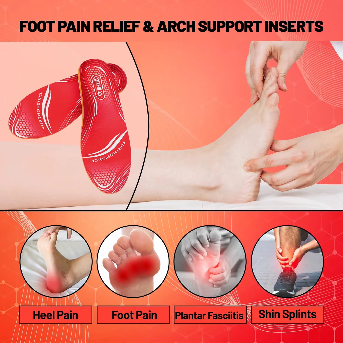 Revolutionary Orthopedic Sport Insoles for Ultimate Flat Foot & High Arch Support - Unmatched Comfort for Men & Women Sneakers