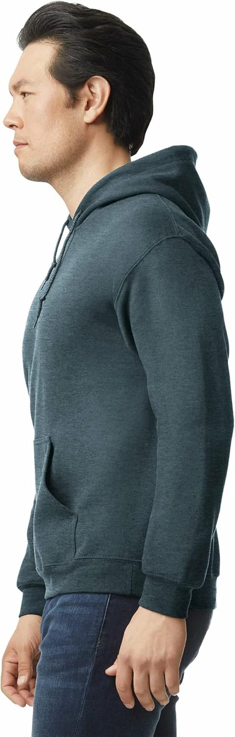 Ultimate Comfort and Style: Adult Fleece Hoodie Sweatshirt - G18500 in Dark Heather