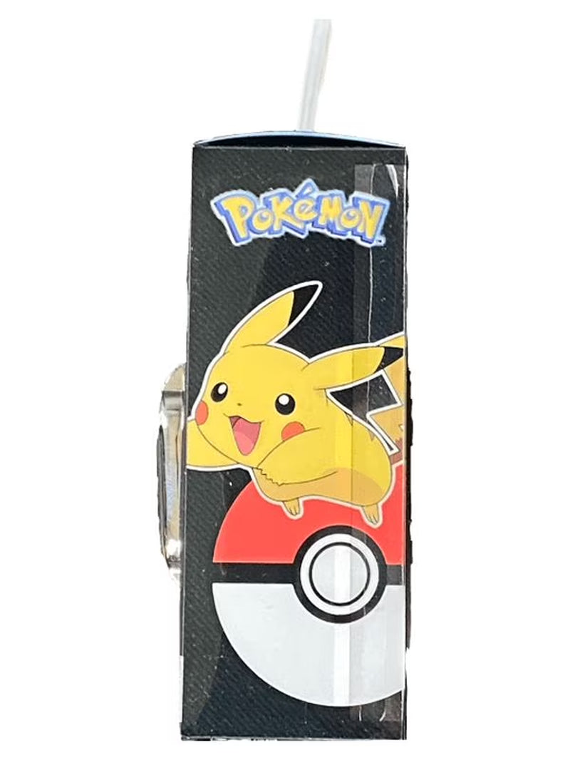 Vibrant Pokémon LED Touch Screen Watch for Kids - Stylish Silicone Strap & Metallic Silver Bezel