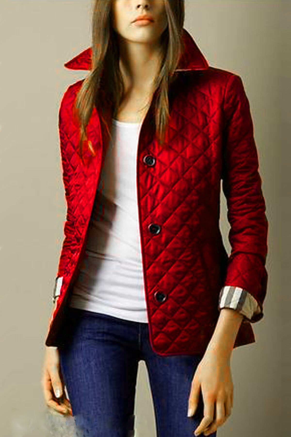 Fitted and warm cotton-padded jacket