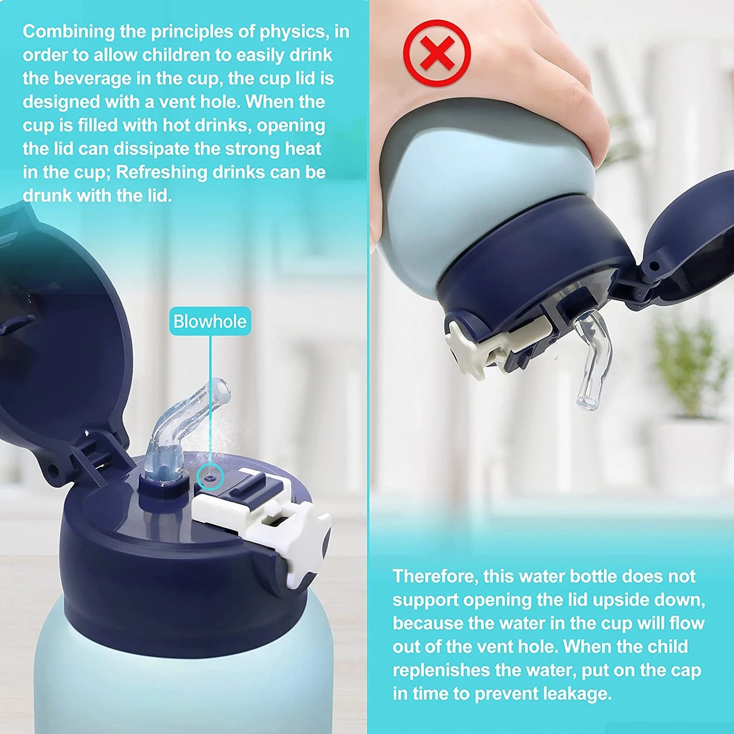 Charming Unicorn Insulated Water Bottle for Kids - Perfect for School and Travel, 17 Oz with Straw and Shoulder Strap