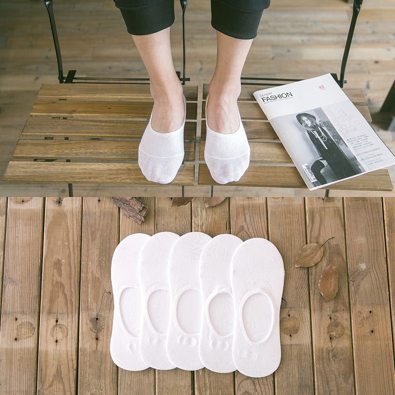 Men's Solid Color Cotton Socks