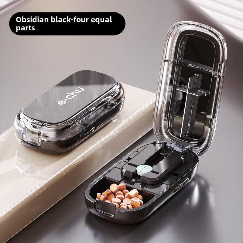 Portable Medicine Tablet Cutter and Storage Box