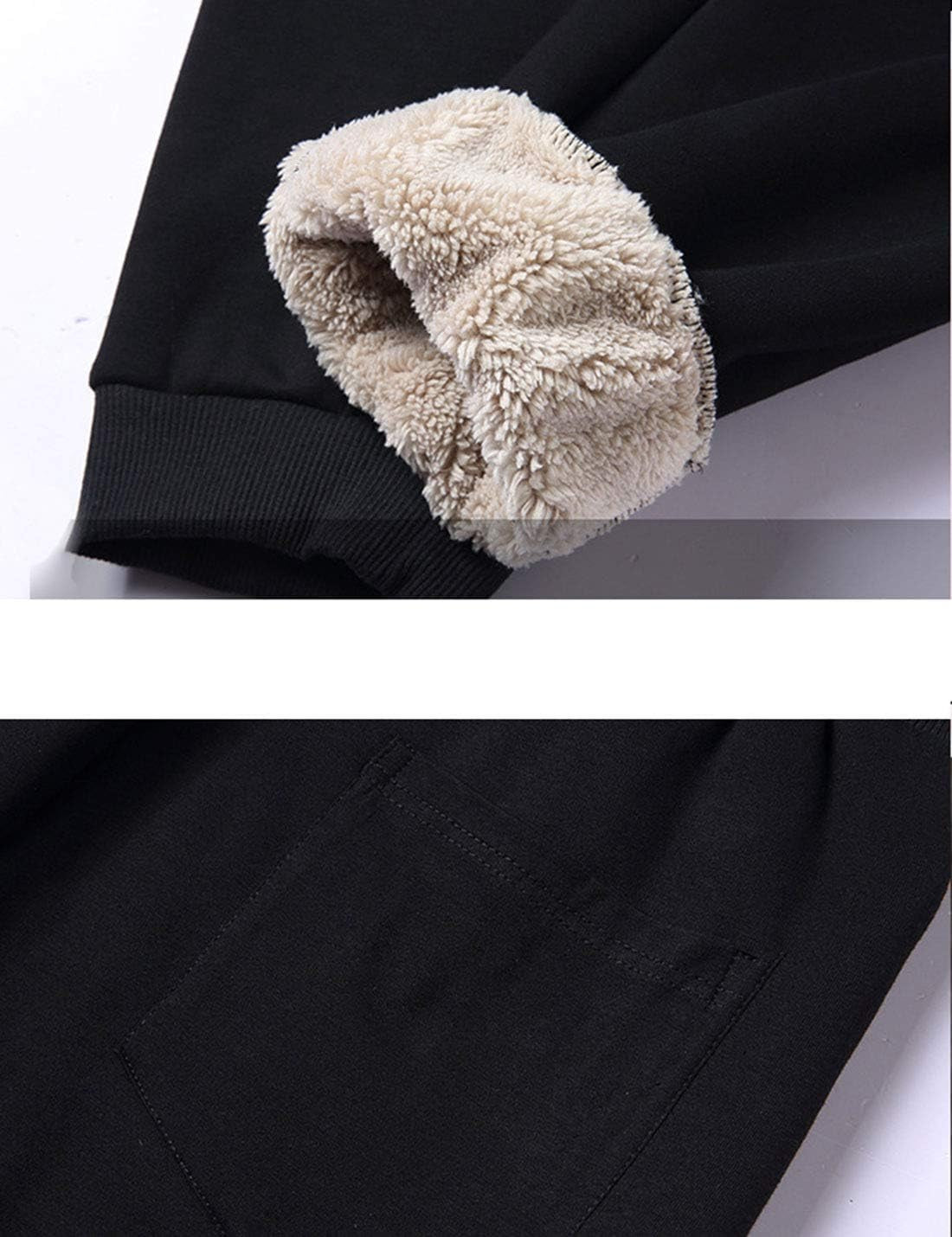 Stay Cozy This Winter with Our Mens Sherpa Lined Thermal Jogger Sweatpants - Perfect for Every Occasion!