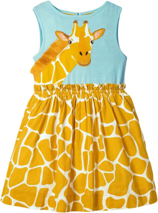 Charming Toddler Girl's Cotton Casual Dress - Perfect Summer Playwear with Short Sleeves