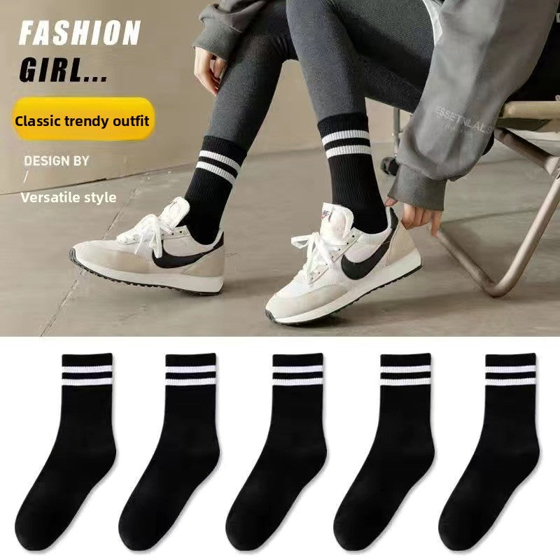 Men's Solid Color Cotton Socks