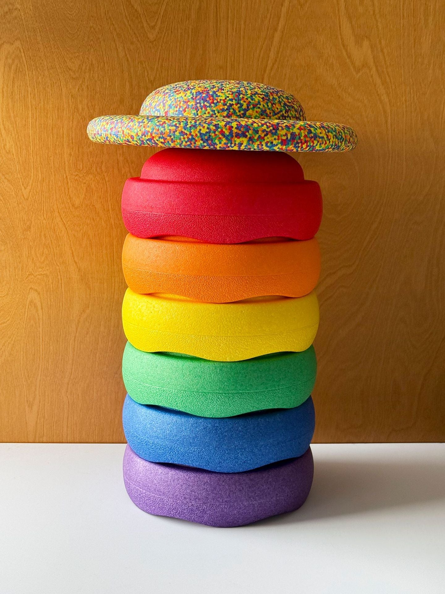 EPP Foam Rainbow Stepping Stones and Balance Board Set