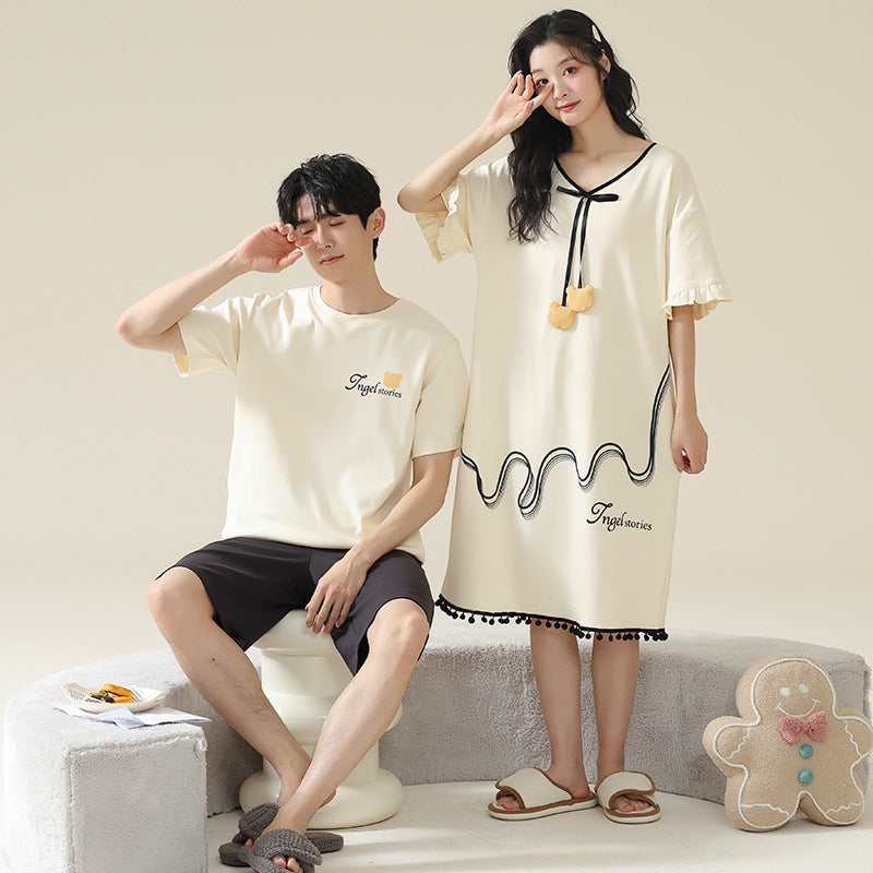 Casual outerwear couple home wear