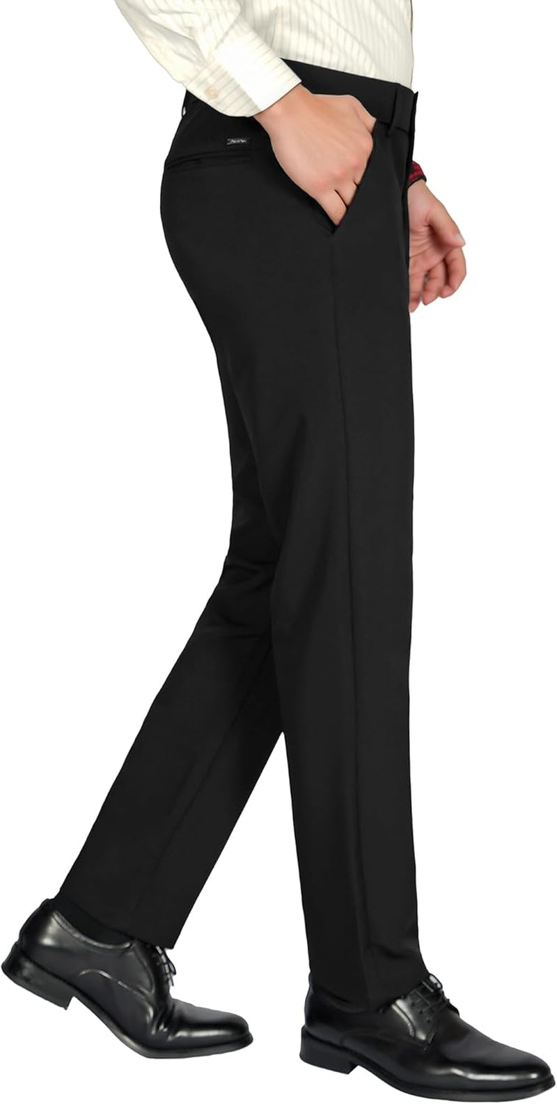 Elevate Your Style with Men's 4-Way Flex Stretch Slim Fit Dress Pants