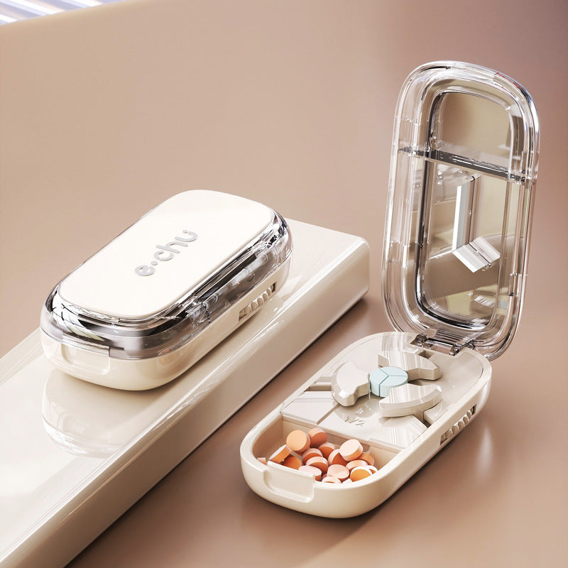 Portable Medicine Tablet Cutter and Storage Box