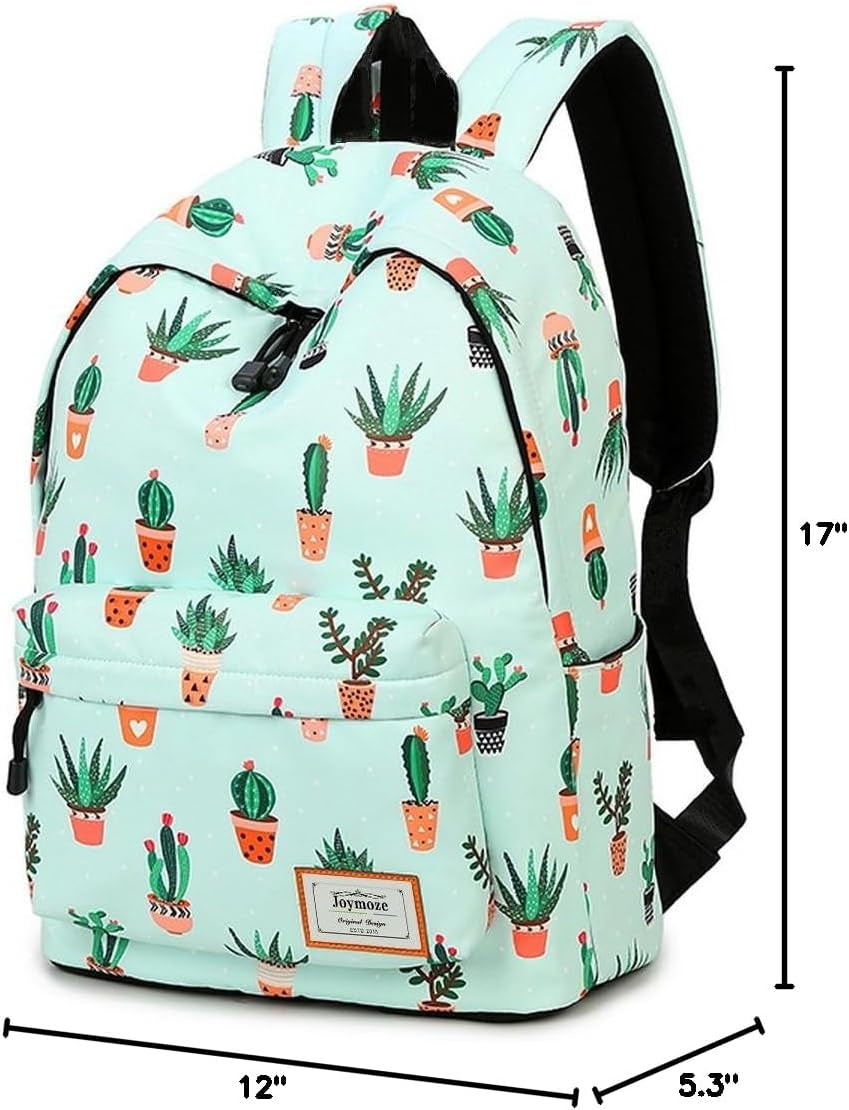 Stylish Cactus Leisure Backpack for Girls - Perfect for School and Travel