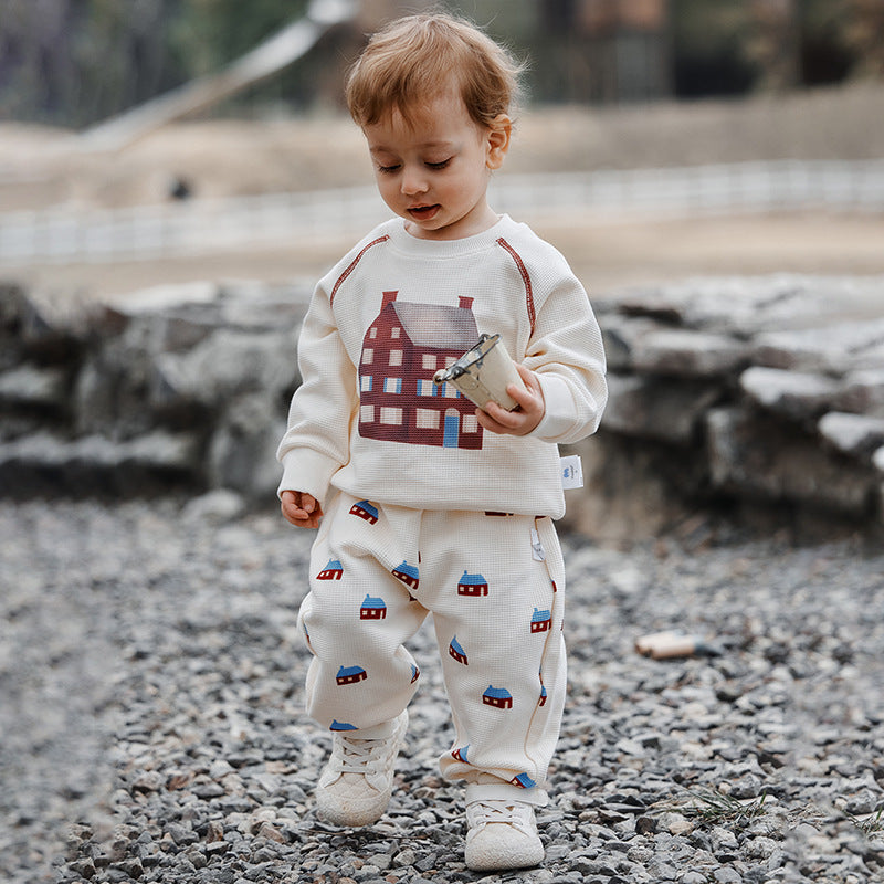 Cotton Baby Sweater Suit for Spring