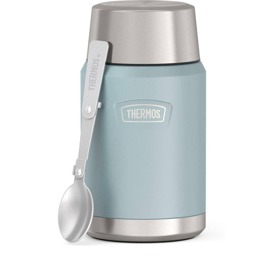 Stay Fresh & Stylish with the 24 Oz. Glacier Blue Stainless Steel Food Jar – Complete with Spoon!