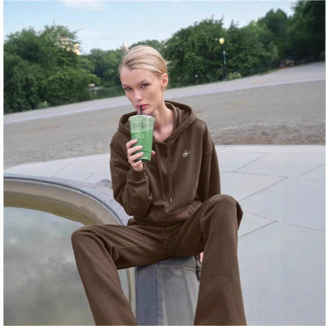 Men's Hooded Sweatshirt and Pants Set with 3D Embroidery