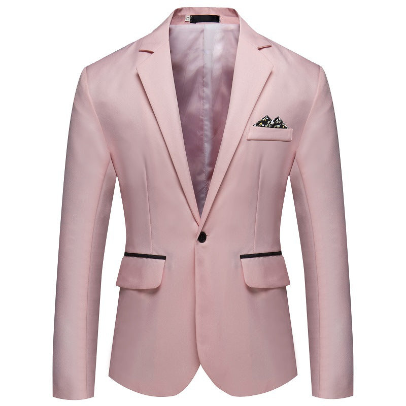 Men's Single-Breasted Casual Suit Jacket