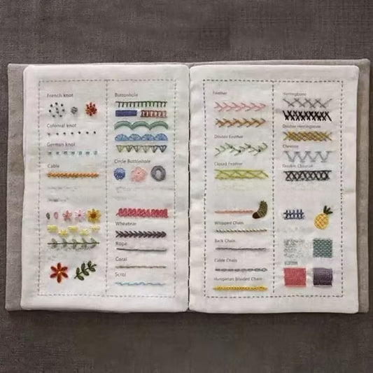 Stitch Book Handmade Fabric Embroider
