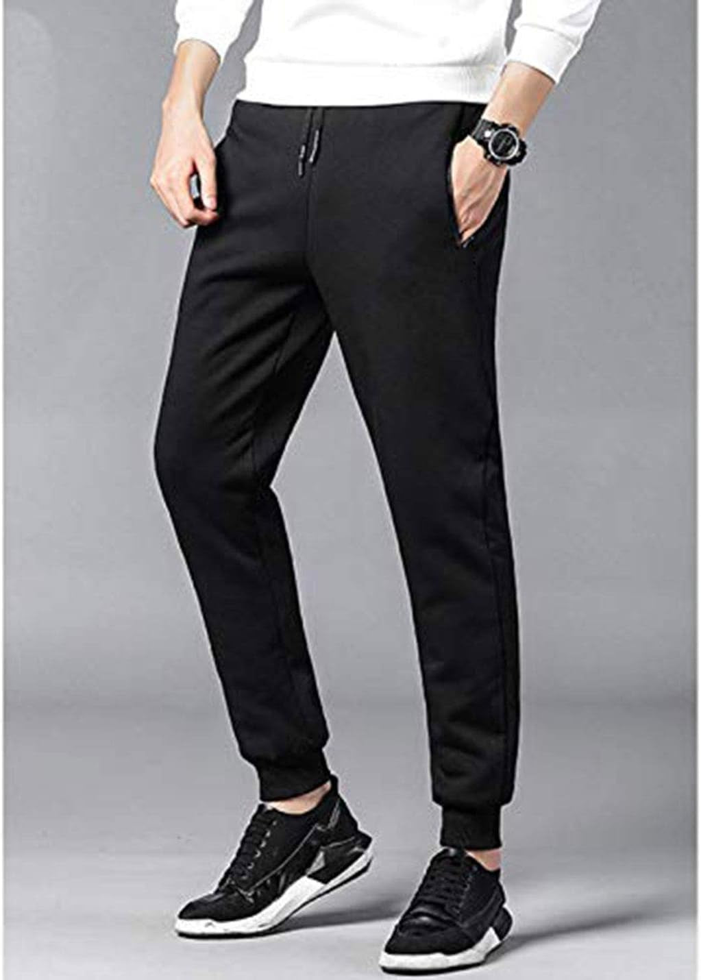 Stay Cozy This Winter with Our Mens Sherpa Lined Thermal Jogger Sweatpants - Perfect for Every Occasion!