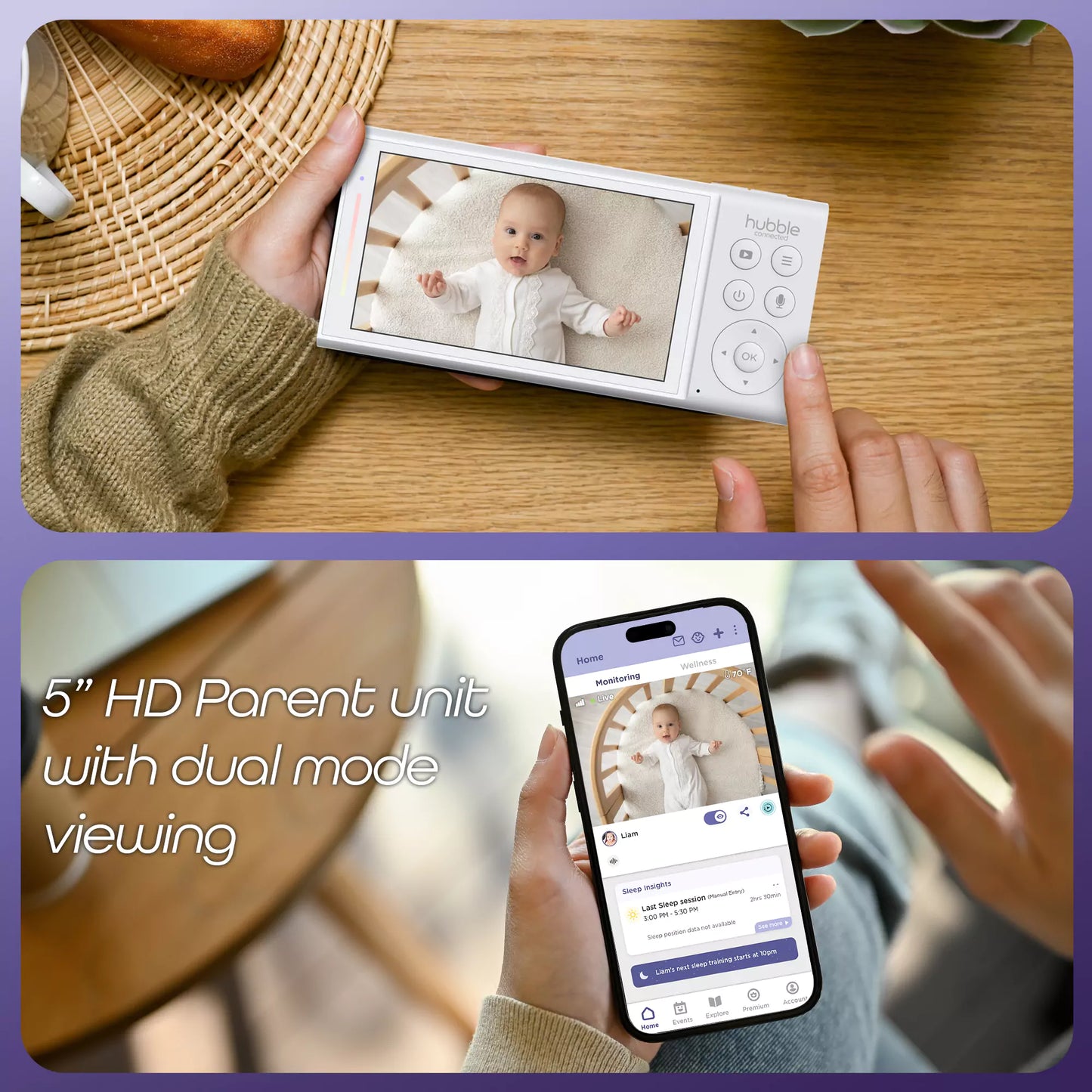 Experience Ultimate Peace of Mind with the GoBaby AI Portable Pro Baby Monitor